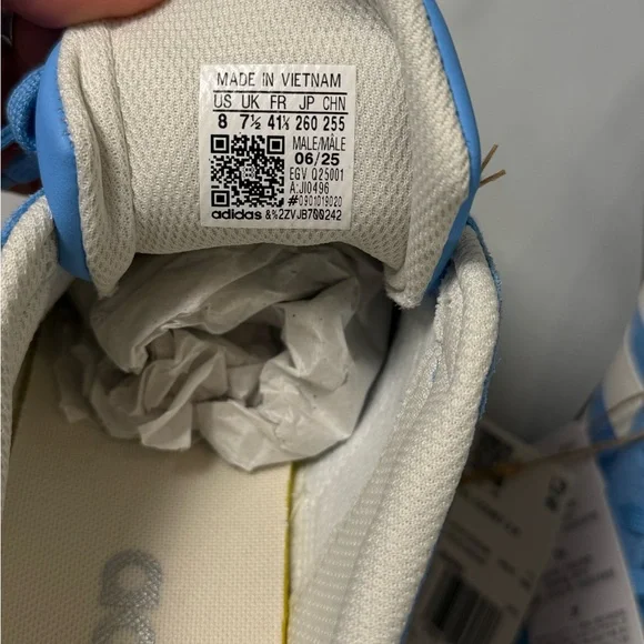 adidas VL Court 2.0 Blue Suede Sneakers Men’s 8 NWT - Picture 4 of 9